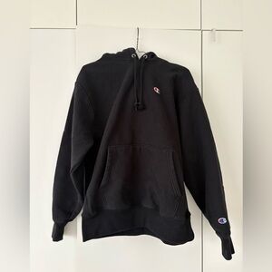 Champion Men's Reverse weave Black Pullover Hoodie